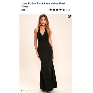 Lulu’s Formal Black Halter Dress